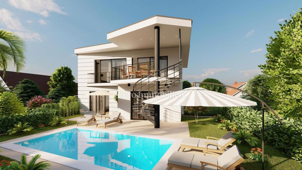 Semi-detached villa under construction, Malinska - island of Krk