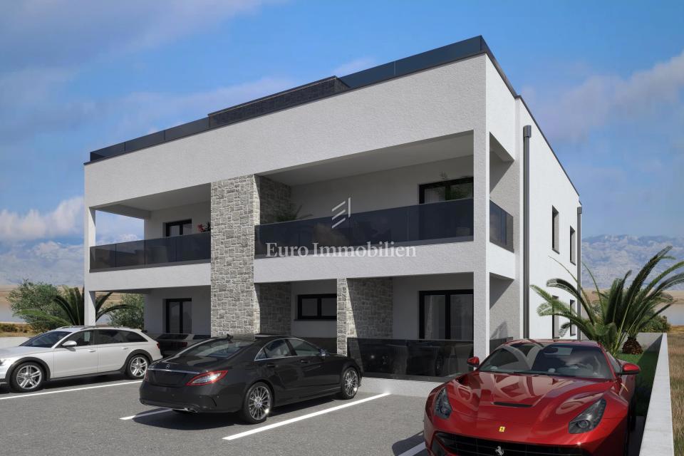 Apartments on the ground floor of a residential building, new building - island of Vir