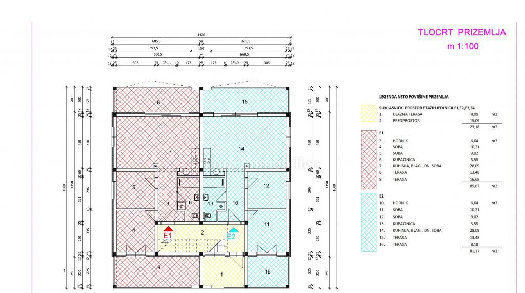 Apartments on the ground floor of a residential building, new building - island of Vir