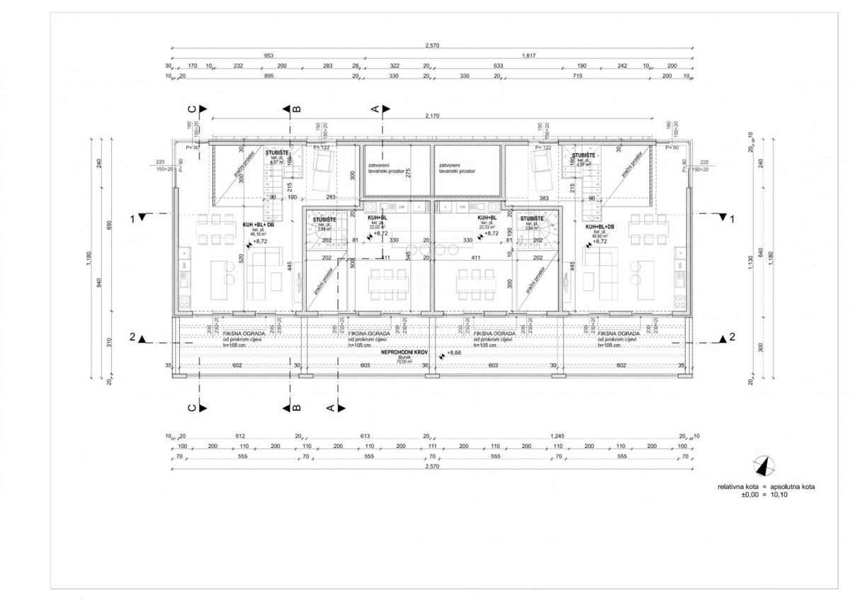 Appartamento duplex con vista mare, Povljana