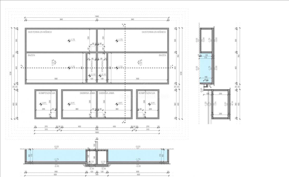 Metà della casa con piscina, Debeljak - Sukošan