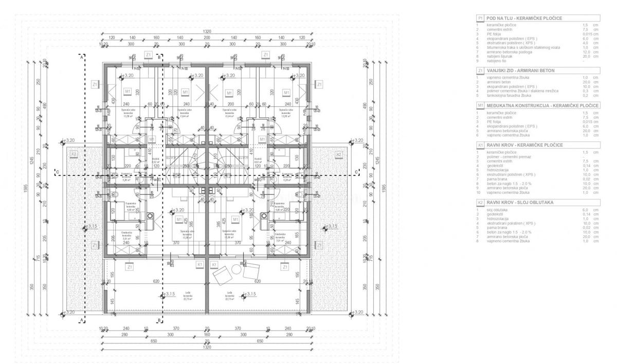 Metà della casa con piscina, Debeljak - Sukošan