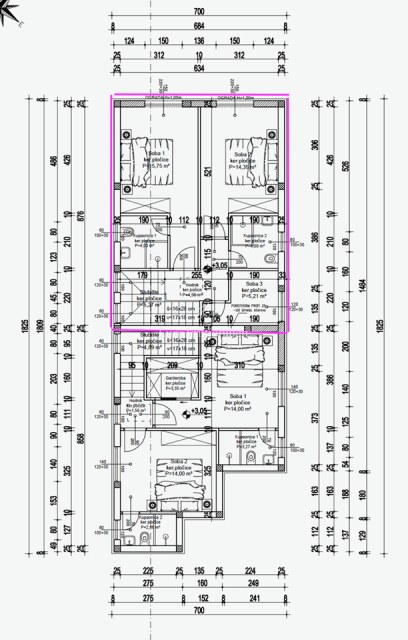 Nuova costruzione Malinska- moderna casa bifamiliare 