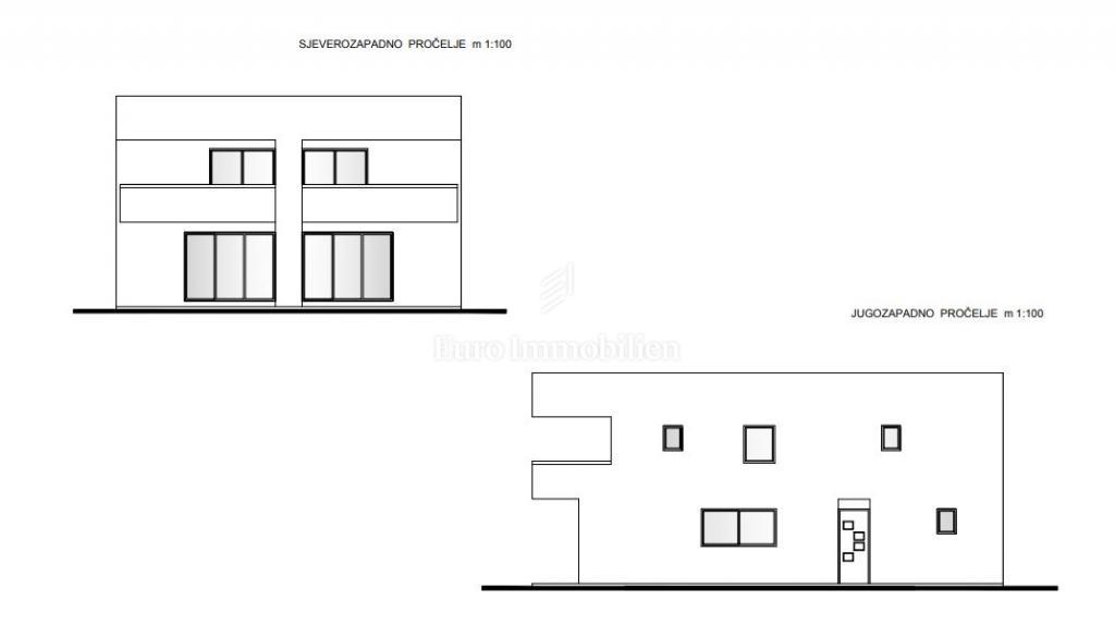 Due metà della casa con piscina - nuova costruzione a Privlaka