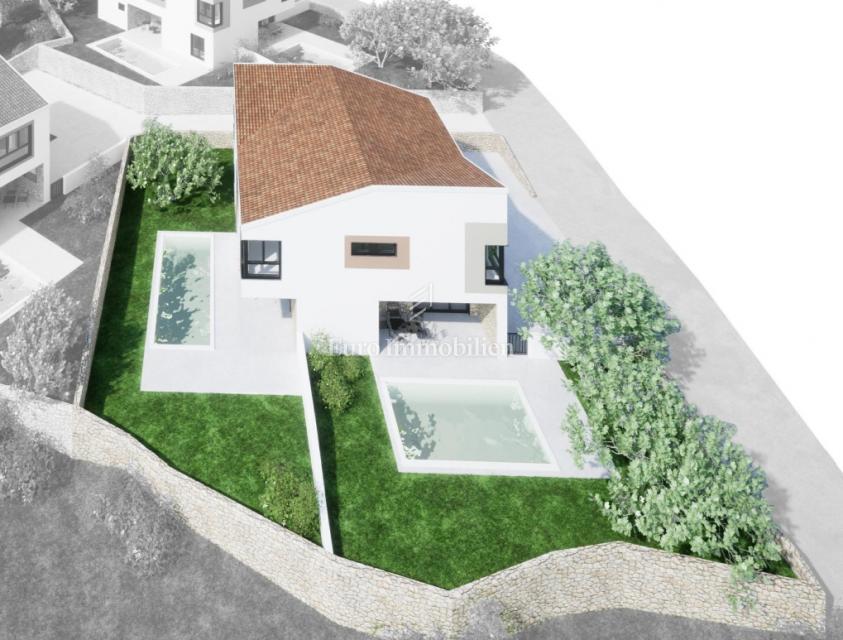 Malinska - nuova casa con piscina, a 170 metri dal mare