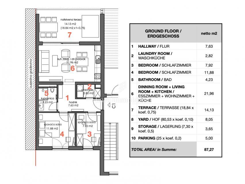 Peroj - appartamento con vista mare