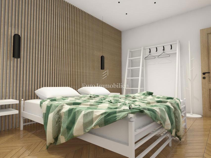 Appartamenti con 2 camere e vista mare, 200 m dal mare