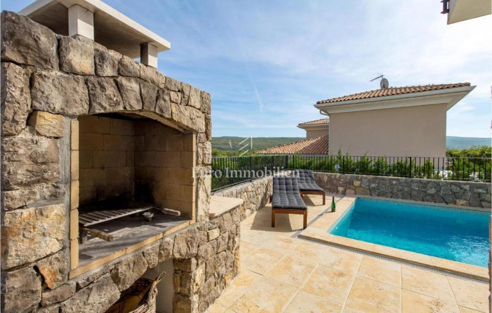 Tre ville con piscina vicino al mare, Krk