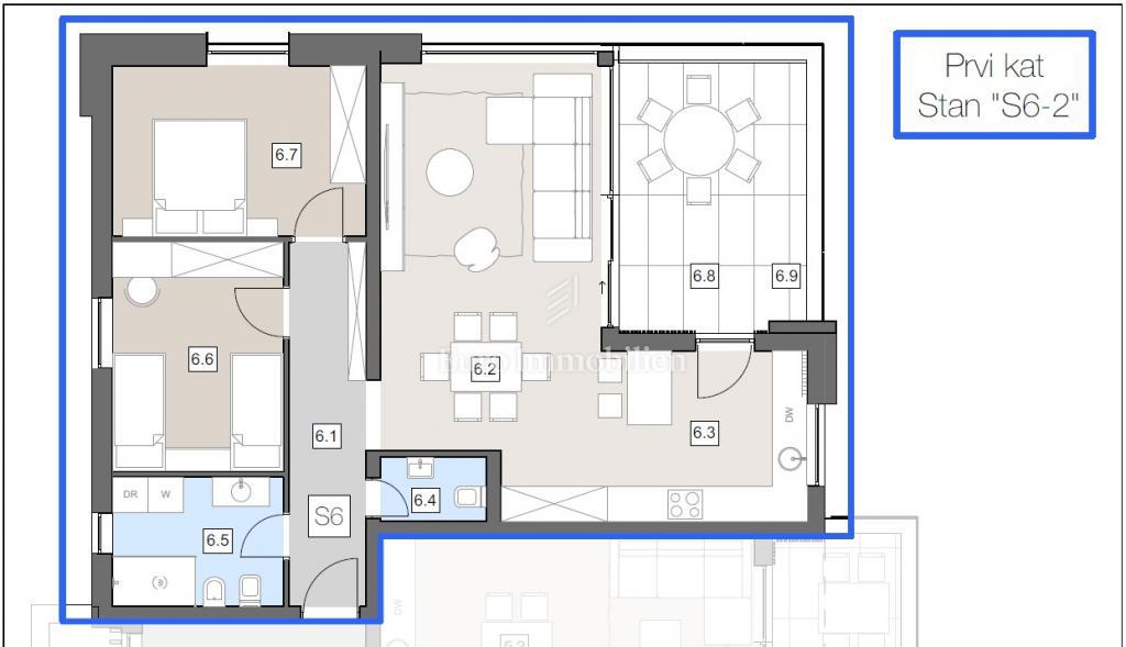 Labin - Nuovo appartamento in una villa urbana, centro città