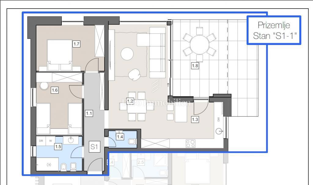 Appartamento in una villa urbana nel centro di Labin