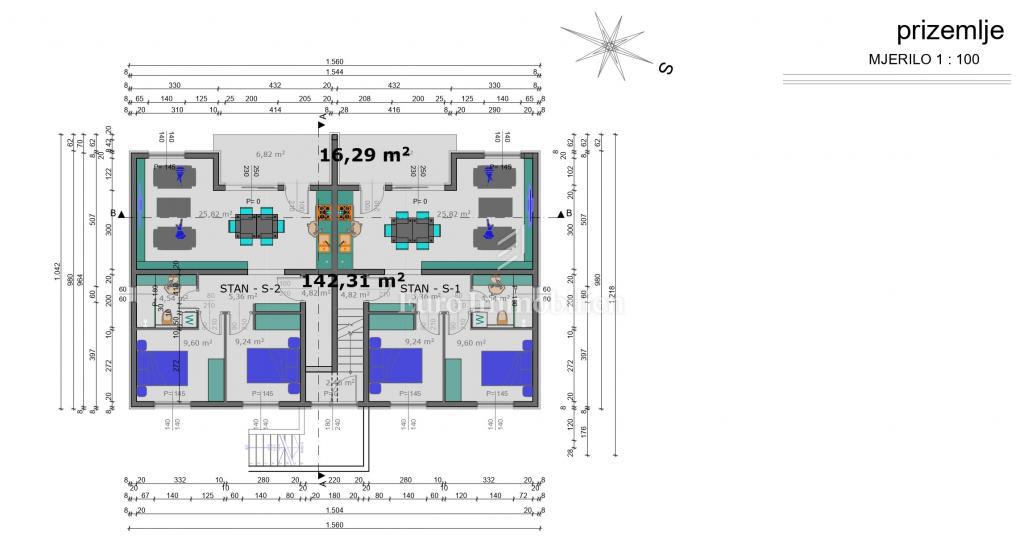 Appartamenti di nuova costruzione a 20 m dal mare