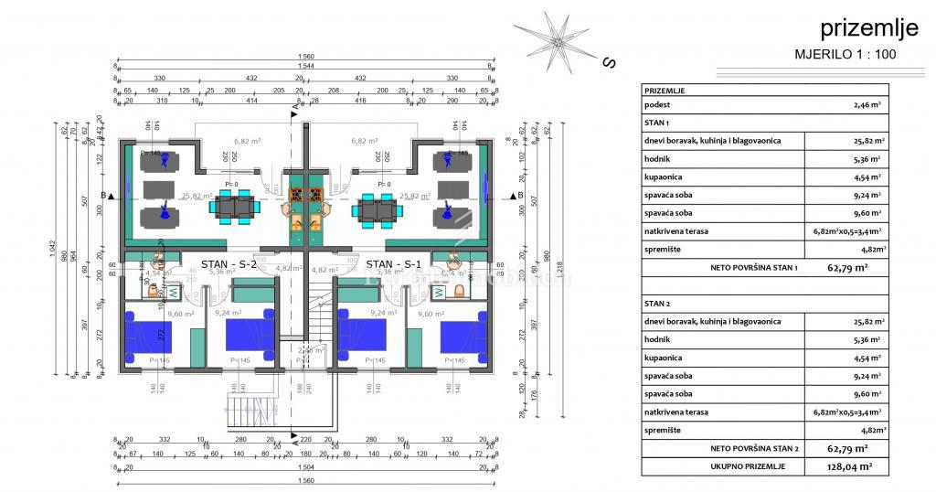 Appartamenti di nuova costruzione a 20 m dal mare