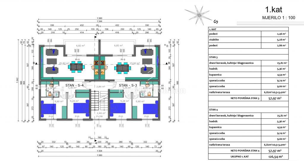 Appartamenti di nuova costruzione a 20 m dal mare