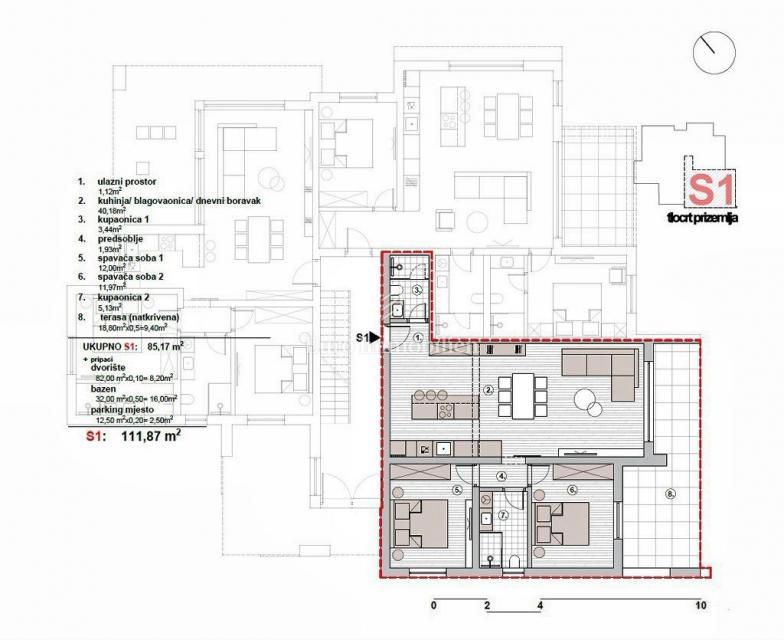 Betina, Tisno - nuovo appartamento con piscina vicino al mare