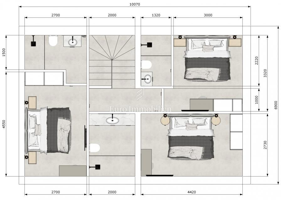 Malinska - nuovo edificio con piscina e giardino