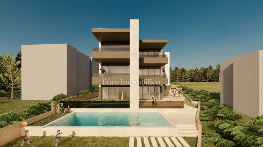 Novalja - appartamento in un edificio nuovo, vicino al mare