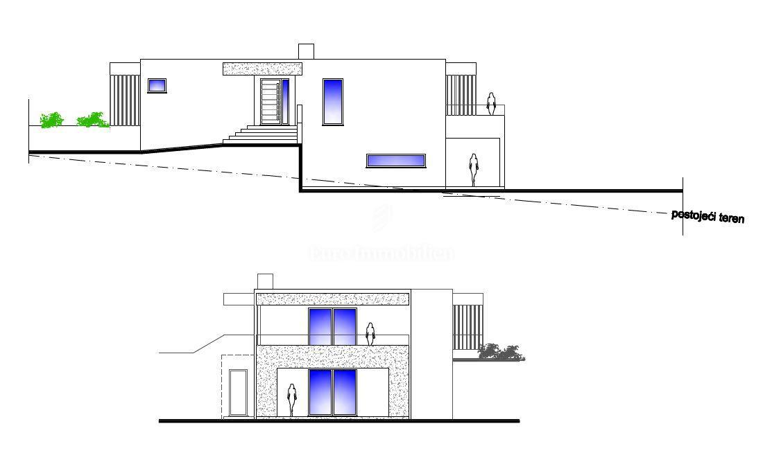 Villa moderna con piscina in costruzione, nelle vicinanze di Labin