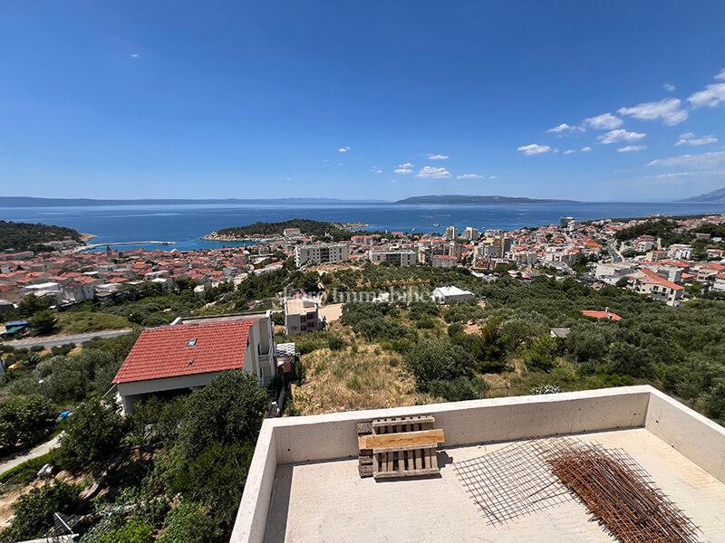 Appartamento con piscina e vista mare sopra il centro - Makarska