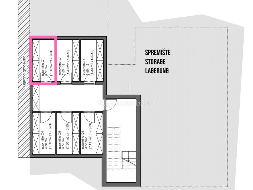 Peroj - nuovo edificio con giardino e terrazza