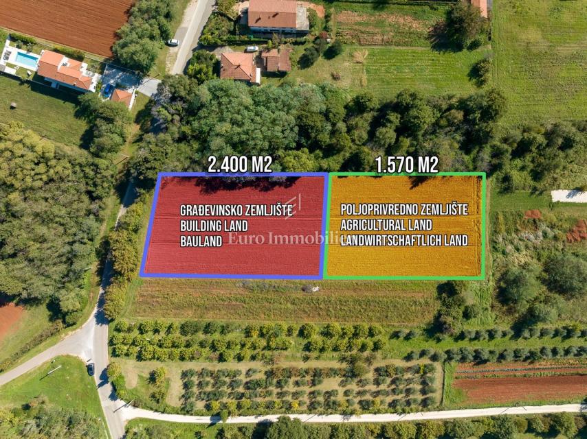 Istria – terreno edificabile di forma regolare con accesso