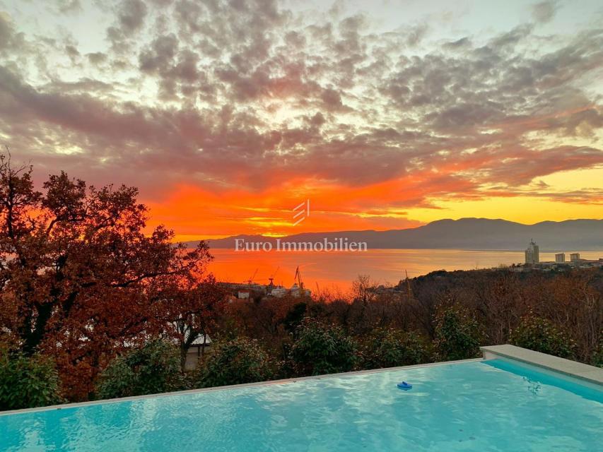 Kostrena - casa con piscina e dependance, vista mare