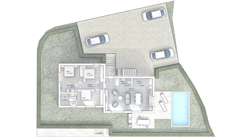 Krk - terreno edificabile con vista mare aperto