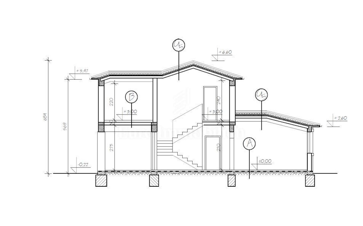 Bella villa con piscina in costruzione