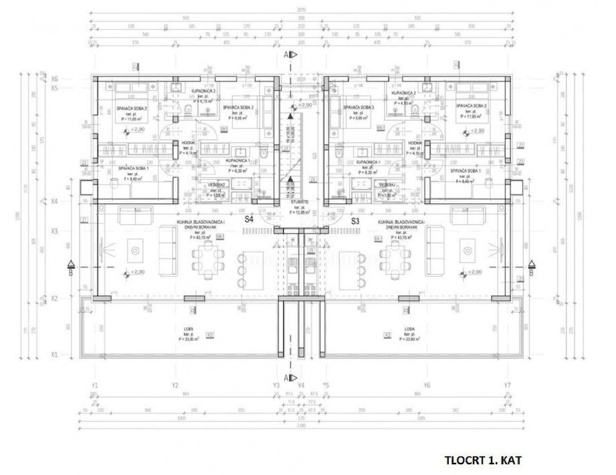 Apartments in a new building, 65 m from the sea, Privlaka