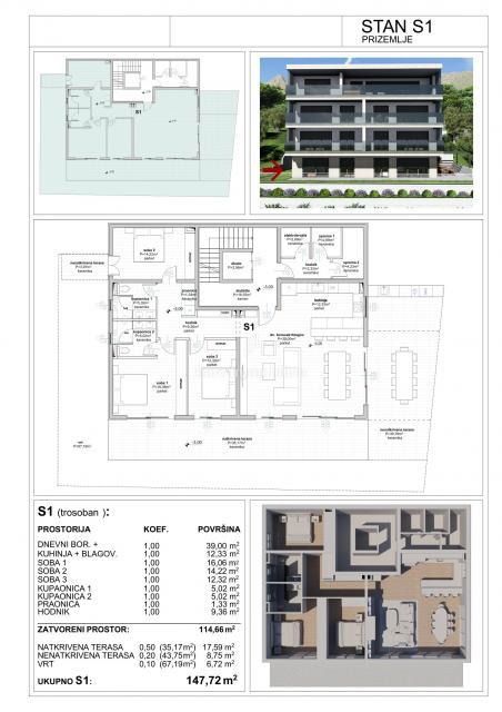 Centro di Makarska - nuovo appartamento con vista mare nel centro di Makarska