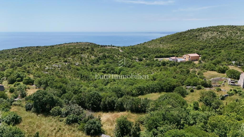 Skitača - terreno con permesso di costruzione e fantastica vista sul mare