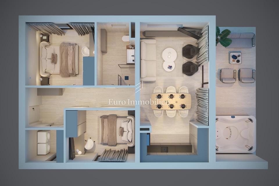 Peroj - nuovo edificio vicino al mare