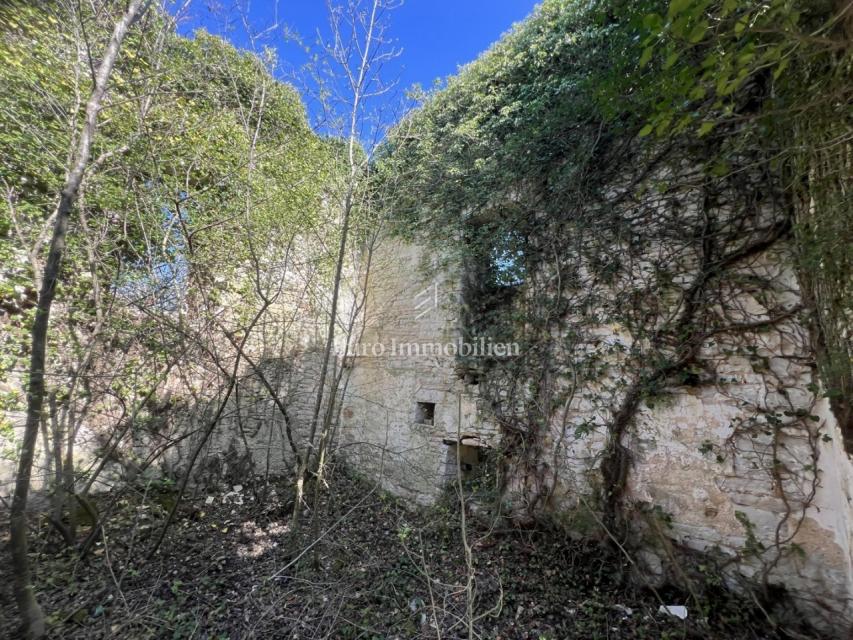Istria, Svetvinčenat, rudere in pietra, terreno 1.101 m²