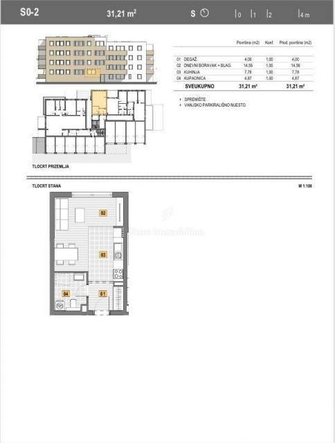 Nuova costruzione nel centro di Senj, Monolocale