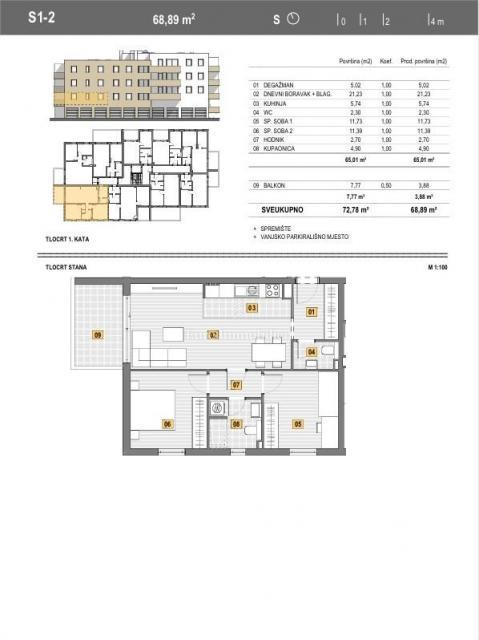 Bilocale in nuova costruzione al piano rialzato