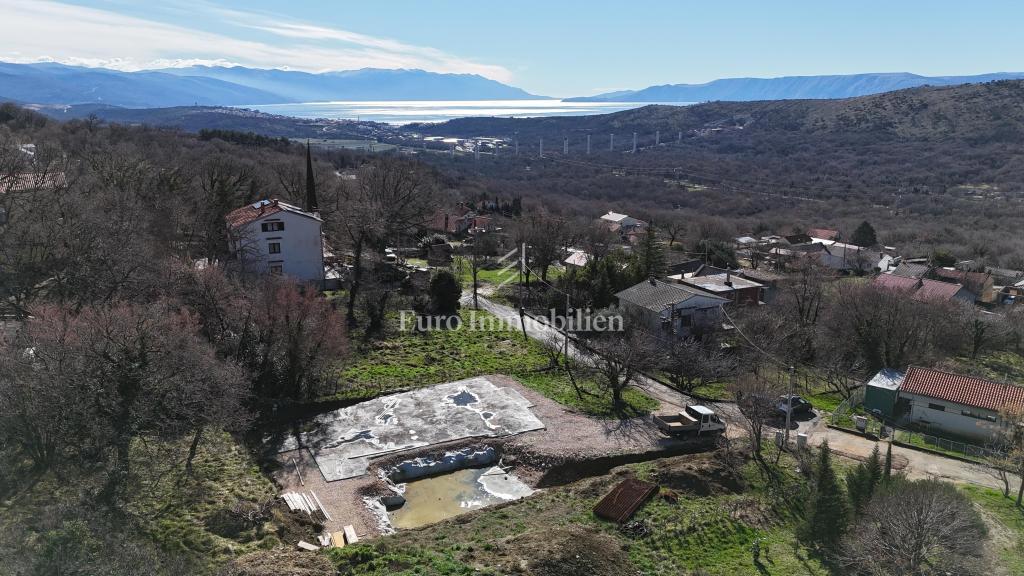 Terreno edificabile con permesso e fondamenta – Bribir, vista mare