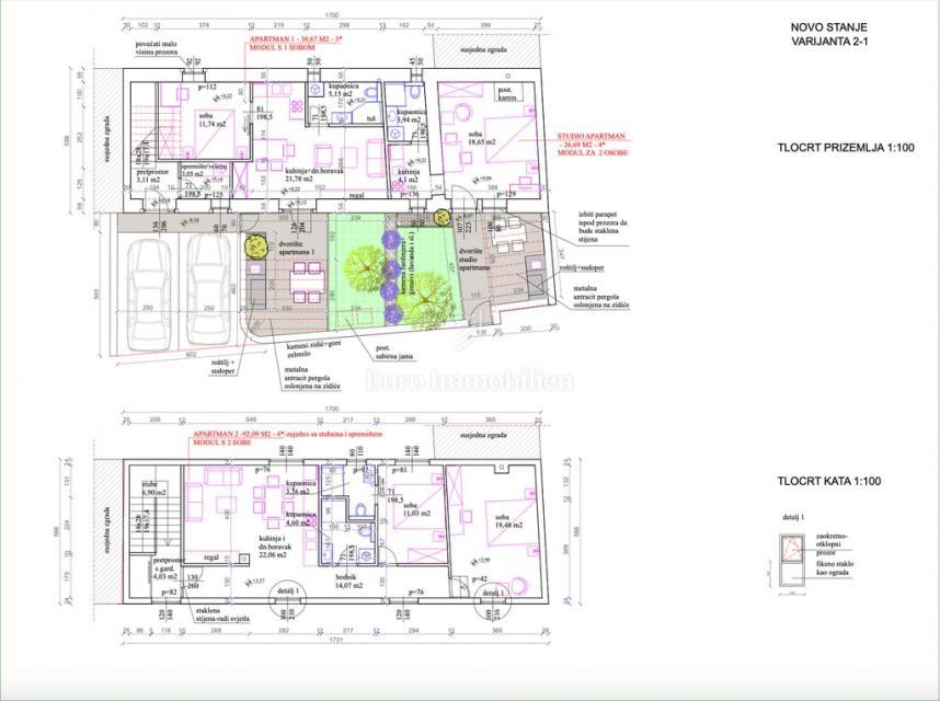 Casa con tre appartamenti vicino alla spiaggia, Fontane