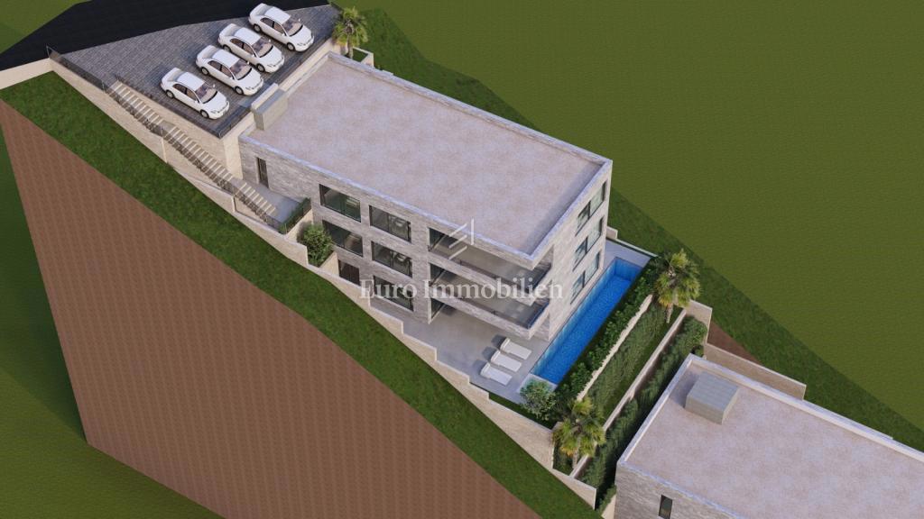 Brela, terreno edificabile con vista mare e progetto