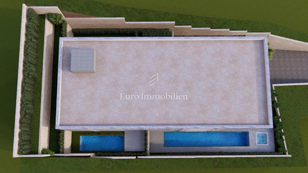 Brela, terreno edificabile con vista mare e progetto