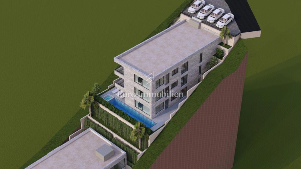 Brela, terreno edificabile con vista mare e progetto