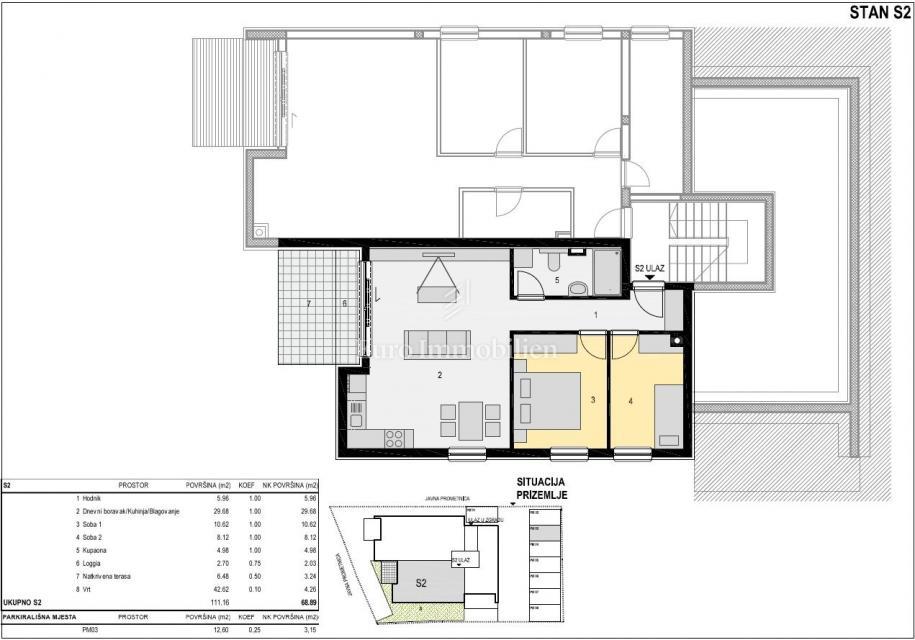 MANDRE prima fila mare appartamenti lusso vista mare S1