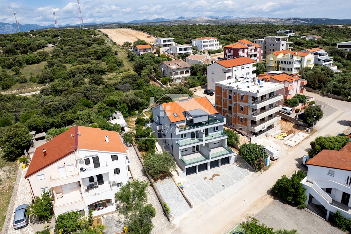 Mandre, isola di Pag – Appartamento con due camere da letto, vista mare e giardino, a 350 m dalla spiaggia