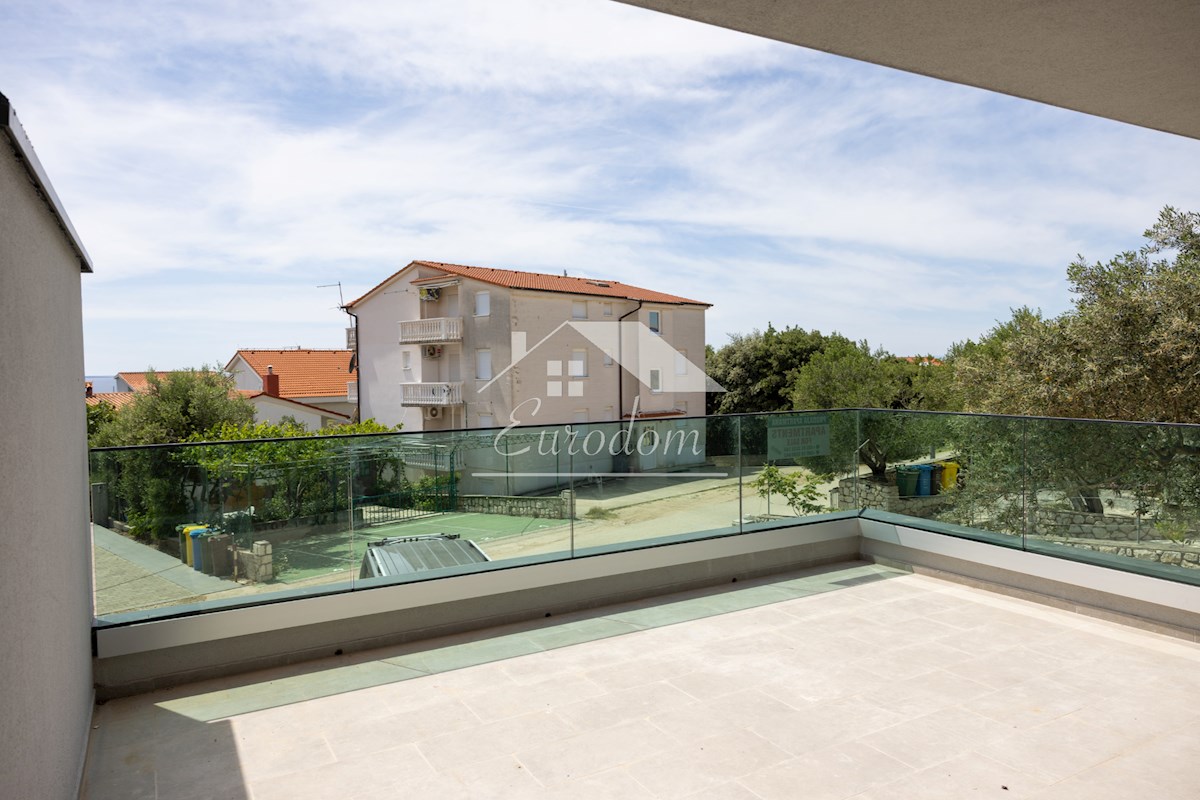 Mandre, isola di Pago – Appartamento con due camere da letto, vista mare e giardino, a 350 m dalla spiaggia