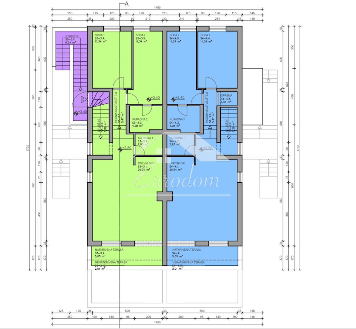 Mandre, Isola di Pag – Appartamento con due camere, vista mare e giardino, a 350 m dalla spiaggia