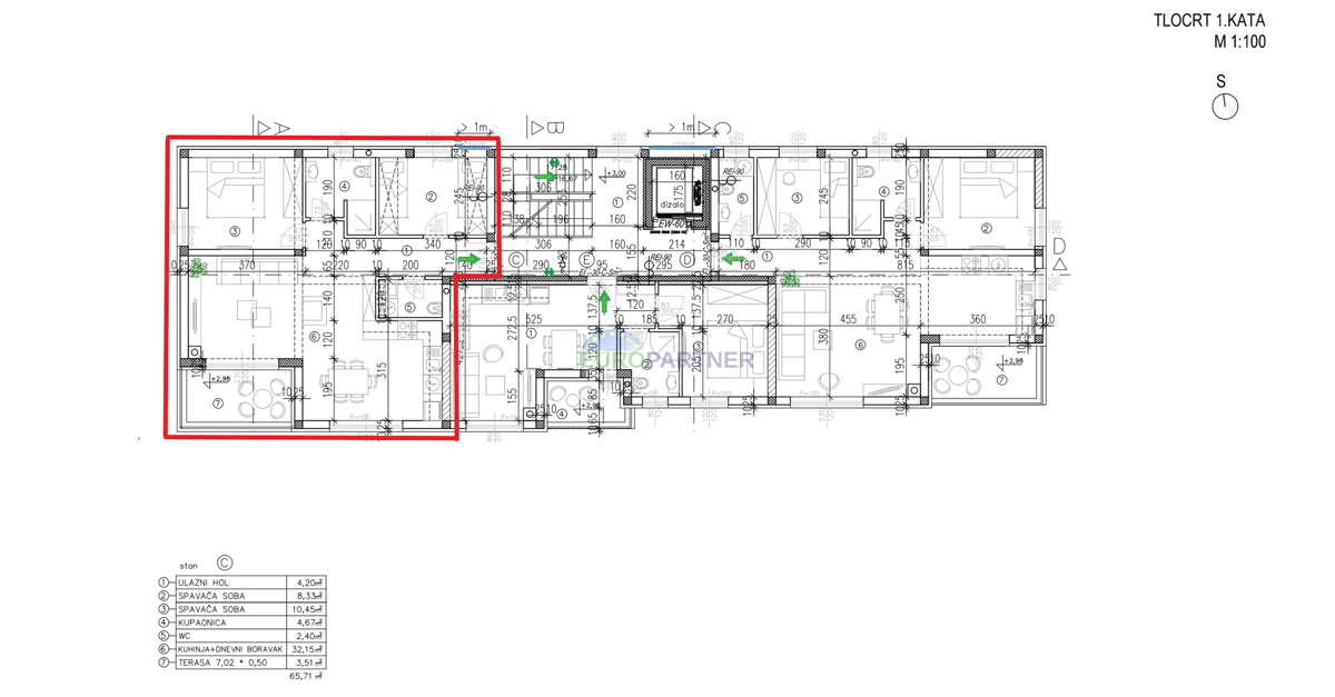 Appartamento 65m2, nuova costruzione, zona Parenzo, Istria