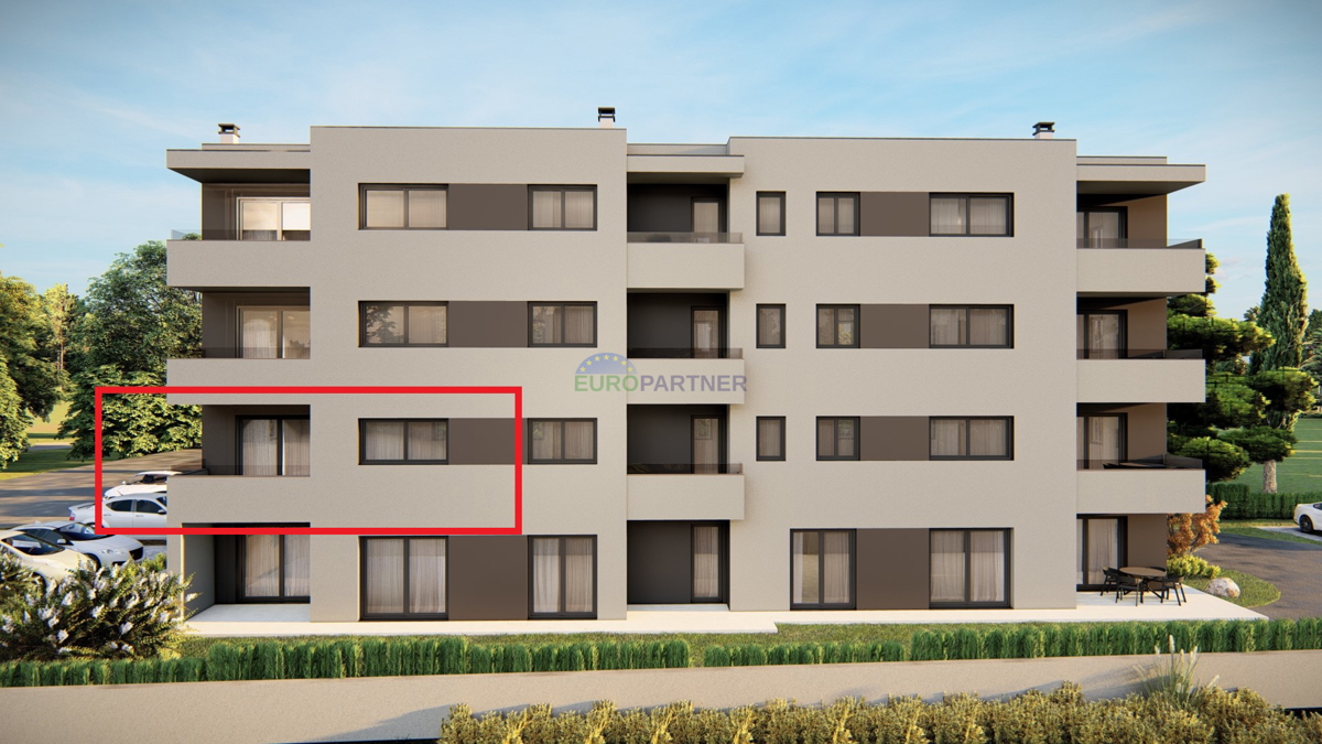 Appartamento 65m2, nuova costruzione, zona Parenzo, Istria