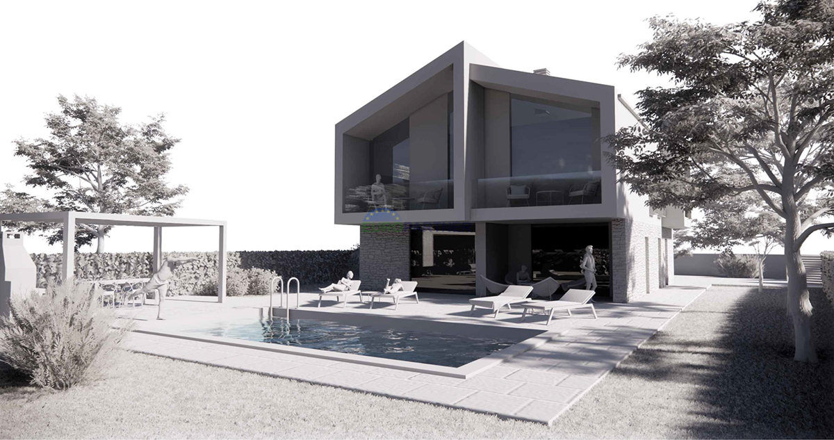 Poreč area, building land with building permit