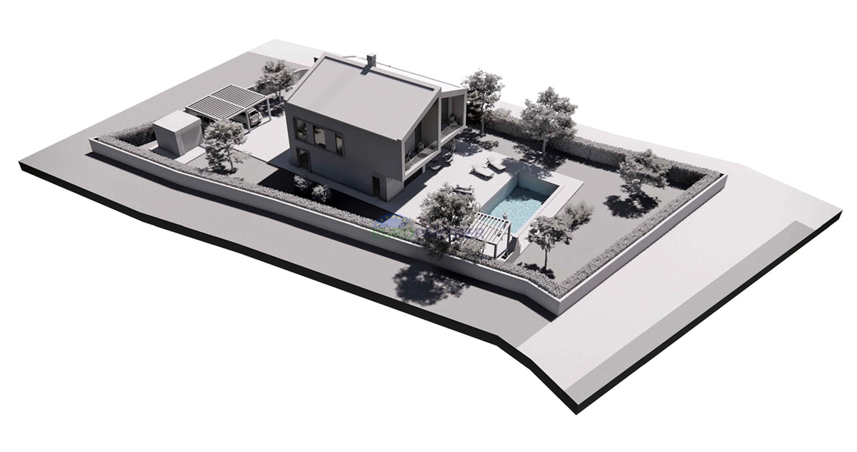 Poreč area, building land with building permit