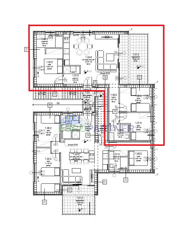 Moderno appartamento con 3 camere da letto, Parenzo, a 4 km dal mare