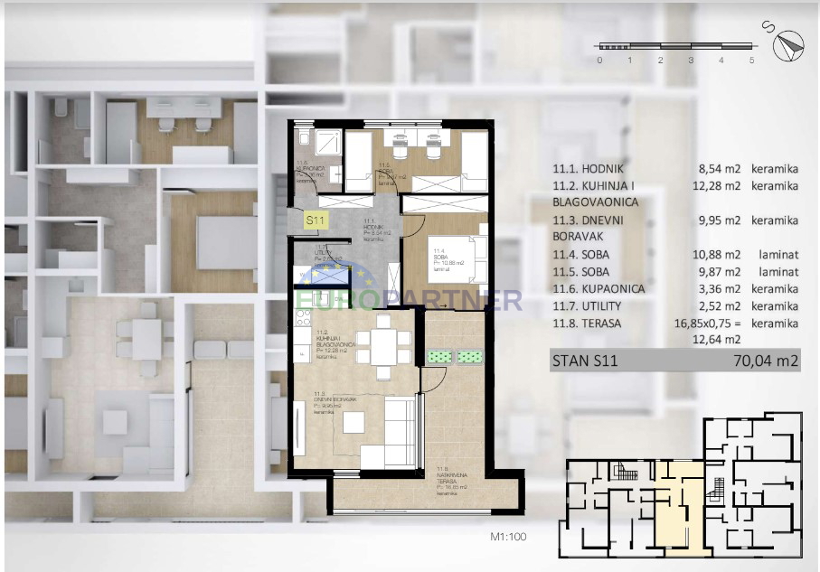 Labin, appartamento bilocale al secondo piano di una palazzina di recente costruzione