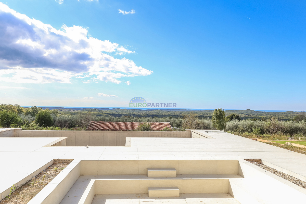Villa di design con vista mare, zona di Parenzo, Istria